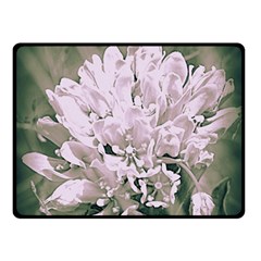 White Flower Double Sided Fleece Blanket (small)  by uniquedesignsbycassie