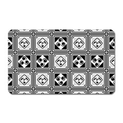 Black And White Magnet (rectangular) by FunkyPatterns