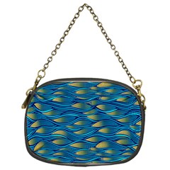 Blue Waves Chain Purses (one Side)  by FunkyPatterns