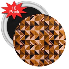 Brown Tiles 3  Magnets (10 Pack)  by FunkyPatterns