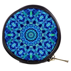 Blue Sea Jewel Mandala Mini Makeup Bag by Zandiepants