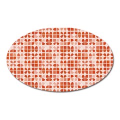 Pastel Red Oval Magnet by FunkyPatterns