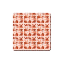 Pastel Red Square Magnet by FunkyPatterns