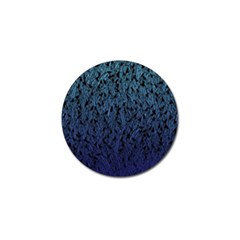 Blue Ombre Feather Pattern, Black, Golf Ball Marker by Zandiepants