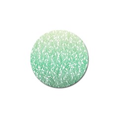 Green Ombre Feather Pattern, White, Golf Ball Marker by Zandiepants