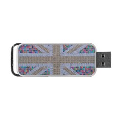 Multicoloured Union Jack Portable Usb Flash (two Sides) by cocksoupart