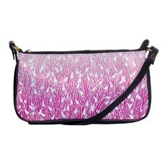 Pink Ombre Feather Pattern, White, Shoulder Clutch Bag by Zandiepants