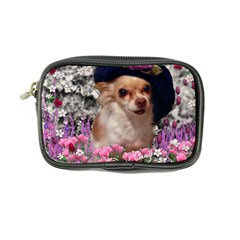 Chi Chi In Flowers, Chihuahua Puppy In Cute Hat Coin Purse by DianeClancy