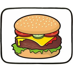 Cheeseburger Fleece Blanket (mini) by sifis