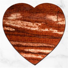 Red Earth Natural Jigsaw Puzzle (heart) by UniqueCre8ion