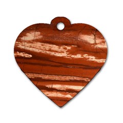 Red Earth Natural Dog Tag Heart (two Sides) by UniqueCre8ion