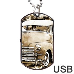 Vintage Chevrolet Pick Up Truck Dog Tag Usb Flash (two Sides)  by MichaelMoriartyPhotography