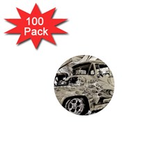 Old Ford Pick Up Truck  1  Mini Magnets (100 Pack)  by MichaelMoriartyPhotography