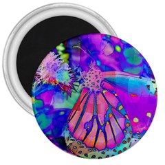 Psychedelic Butterfly 3  Magnets by MichaelMoriartyPhotography