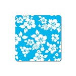 Light Blue Hawaiian Square Magnet Front