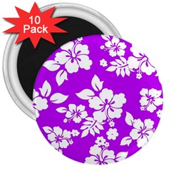 Purple Hawaiian 3  Magnets (10 Pack)  by AlohaStore