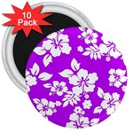 Purple Hawaiian 3  Magnets (10 pack)  Front