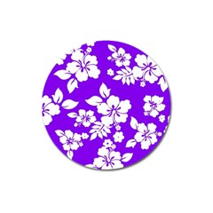 Violet Hawaiian Magnet 3  (round) by AlohaStore