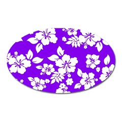 Violet Hawaiian Oval Magnet by AlohaStore