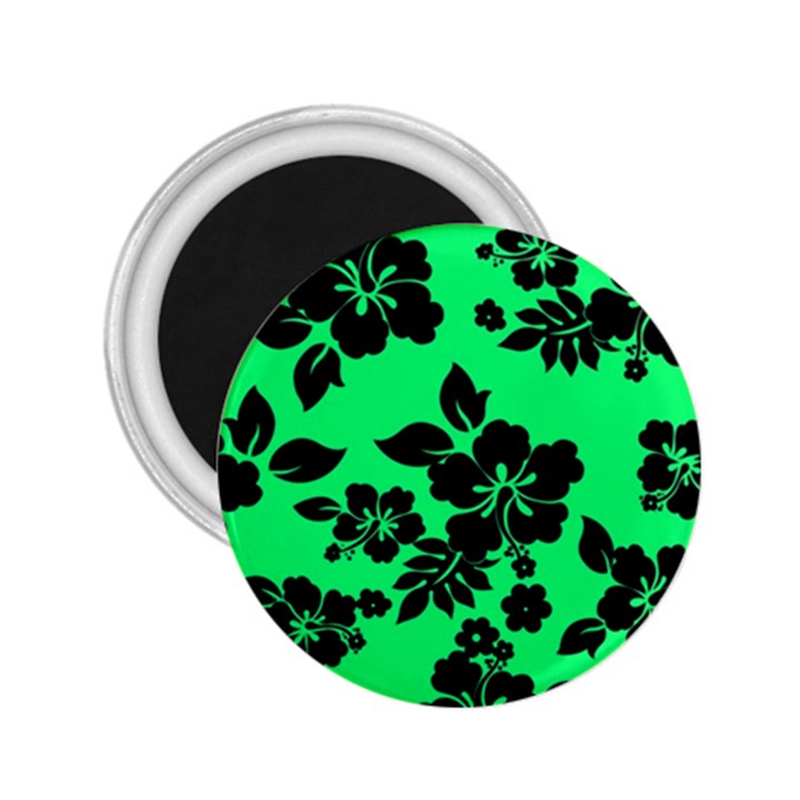 Dark Lime Hawaiian 2.25  Magnets