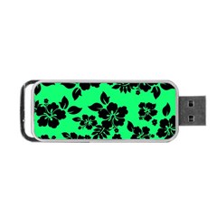 Dark Lime Hawaiian Portable Usb Flash (two Sides) by AlohaStore