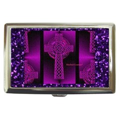 Purple Celtic Cross Cigarette Money Cases by morbidcouture