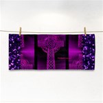 Purple Celtic Cross Hand Towel Front