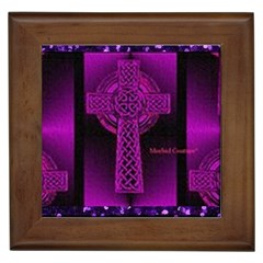 Purple Celtic Cross Framed Tiles by morbidcouture