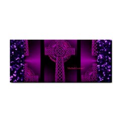 Purple Celtic Cross Hand Towel by morbidcouture