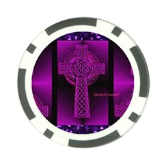 Purple Celtic Cross Poker Chip Card Guards (10 Pack)  by morbidcouture