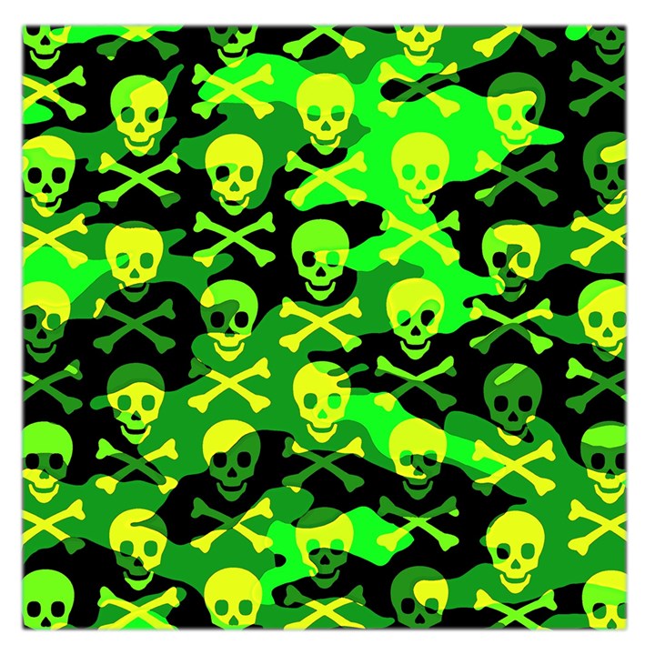 Skull Camouflage Large Satin Scarf (Square)