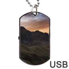 Sunset Scane At Cajas National Park In Cuenca Ecuador Dog Tag Usb Flash (two Sides)  by dflcprints