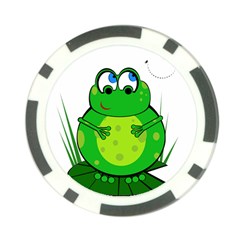 Green Frog Poker Chip Card Guards (10 Pack)  by Valentinaart