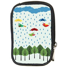 Birds In The Rain Compact Camera Cases by justynapszczolka