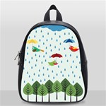 Birds in the rain School Bags (Small)  Front