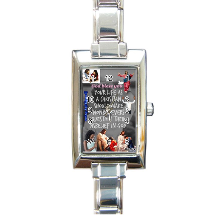 Picmix Com 5019458 Rectangle Italian Charm Watch