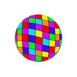 Colorful cubes Magnet 3  (Round) Front