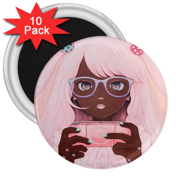 Gamergirl 3 P 3  Magnets (10 pack) 