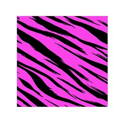 Pink Tiger Small Satin Scarf (square) by ArtistRoseanneJones