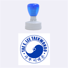 Taeeleestamp-blue-medium Medium Rubber Stamp (round) by TheDean