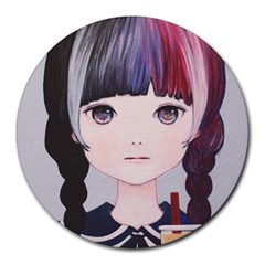 Tapioca Now 2 Round Mousepads by kaoruhasegawa