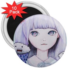 My Little Cloud 3  Magnets (10 Pack)  by kaoruhasegawa