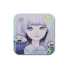 My Little Cloud Rubber Square Coaster (4 Pack)  by kaoruhasegawa