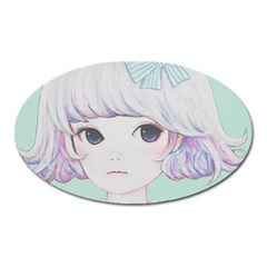 Spring Mint! Oval Magnet by kaoruhasegawa