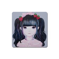 Nakayoshi Strawberry Square Magnet by kaoruhasegawa