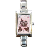 Gamergirl 3 Rectangle Italian Charm Watch Front