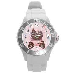 Gamergirl 3 Round Plastic Sport Watch (l) by kaoruhasegawa