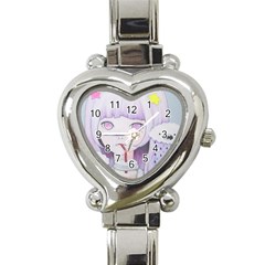 My Little Cloud 2 Heart Italian Charm Watch by kaoruhasegawa