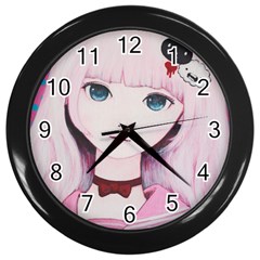 Sweet Tuesday Wall Clocks (black) by kaoruhasegawa