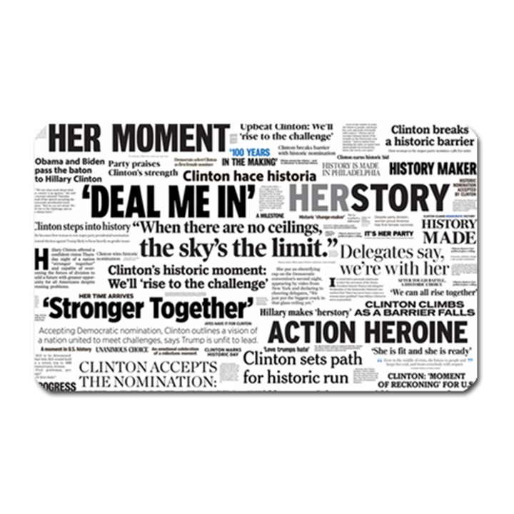 Hillary 2016 Historic Headlines Magnet (Rectangular)